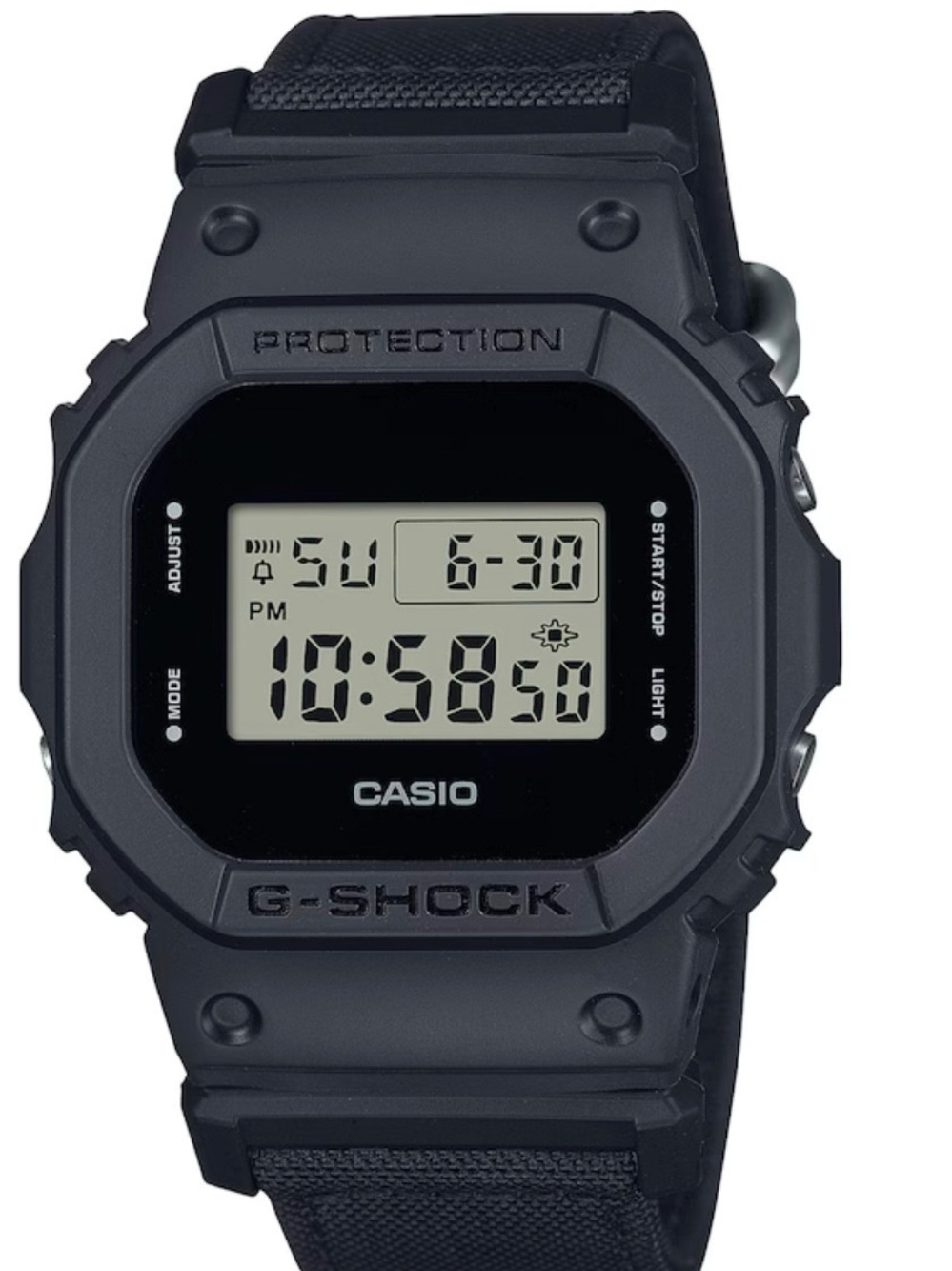 G-Shock Casio Digital Black Eco Fabric Strap Watch Mens